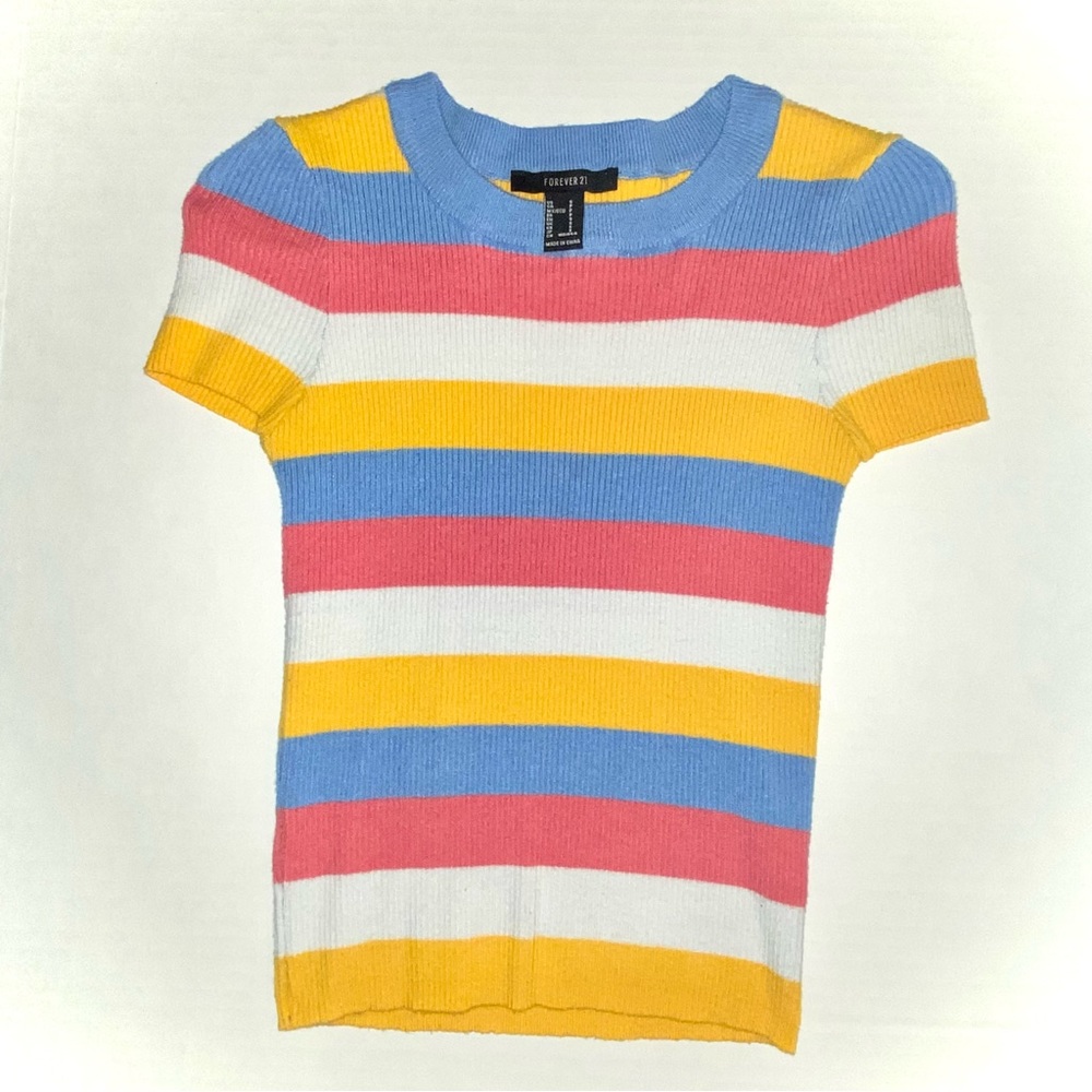 Forever 21 Multi-colored Ribbed Top